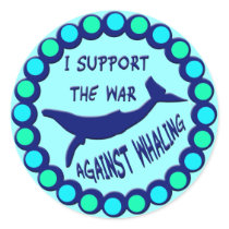 I SUPPORT THE WAR AGAINST WHALING STICKERS