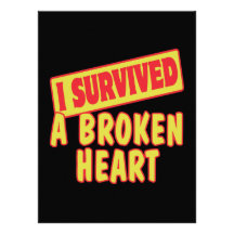 I SURVIVED A BROKEN HEART PERSONALISED ANNOUNCEMENT