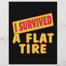 I SURVIVED A FLAT TIRE PERSONALIZED FLYER