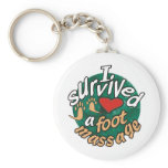 I survived a foot massage key chains