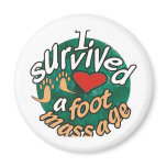 I survived a foot massage fridge magnets
