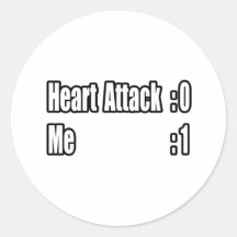 I Survived a Heart Attack (Scoreboard) Round Stickers