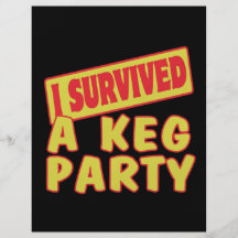 I SURVIVED A KEG PARTY PERSONALISED FLYER