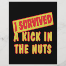 I SURVIVED A KICK IN THE NUTS FLYERS