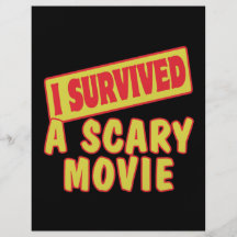 I SURVIVED A SCARY MOVIE PERSONALISED FLYER