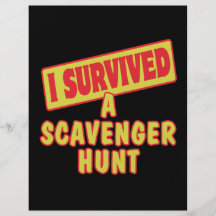I SURVIVED A SCAVENGER HUNT PERSONALISED FLYER