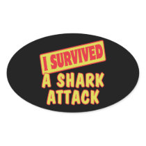 I SURVIVED A SHARK ATTACK STICKERS