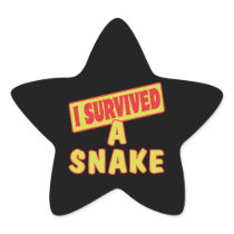 I SURVIVED A SNAKE STAR STICKER