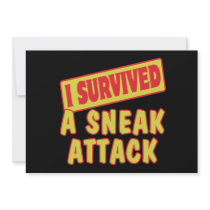 I SURVIVED A SNEAK ATTACK PERSONALISED ANNOUNCEMENTS