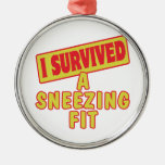 I SURVIVED A SNEEZING FIT CHRISTMAS ORNAMENT