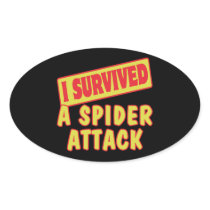 I SURVIVED A SPIDER ATTACK OVAL STICKERS