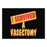 I SURVIVED A VASECTOMY PERSONALIZED ANNOUNCEMENTS