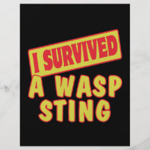 I SURVIVED A WASP STING FLYER DESIGN