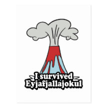 I survived Eyjafjallajokul Volcano Postcards
