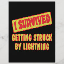 I SURVIVED GETTING STRUCK BY LIGHTNING PERSONALIZED FLYER
