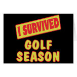 I SURVIVED GOLF SEASON GREETING CARD