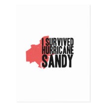 I Survived Hurricane Sandy  T-Shirt Postcards