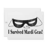 I Survived Mardi Gras Custom Invite