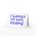 I Survived My Sons Wedding Blue cards
