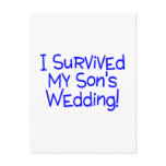 I Survived My Sons Wedding Blue Postcards