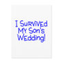 I Survived My Sons Wedding Blue Postcards
