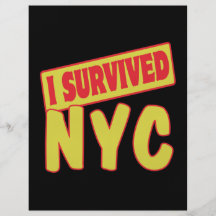 I SURVIVED NYC NEW YORK CITY FLYER DESIGN