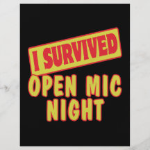 I SURVIVED OPEN MIC NIGHT CUSTOM FLYER
