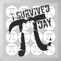 I Survived Pi Day - Funny Pi Poster