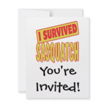 I SURVIVED SASQUATCH CUSTOM INVITE