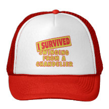 I SURVIVED SWINGING FROM CHANDELIER MESH HATS