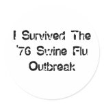 I Survived The '76 Swine Flu Outbreak stickers