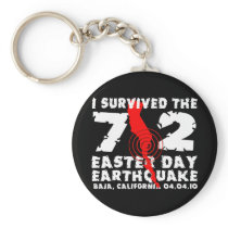 I Survived the 7.2 Easter Day Earthquake Key Chain