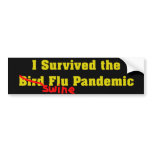 I Survived The Bird er Swine Flu Pandemic Bumper Stickers