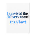 I Survived The Delivery Room Its A Boy postcards