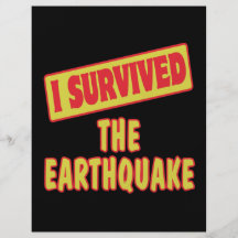 I SURVIVED THE EARTHQUAKE FLYER DESIGN