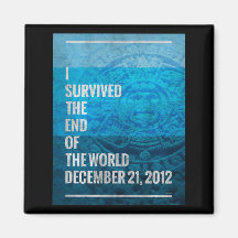 I Survived The End of The World Refrigerator Magnets