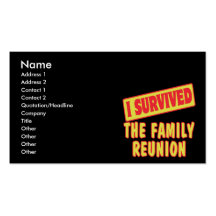 I SURVIVED THE FAMILY REUNION BUSINESS CARD