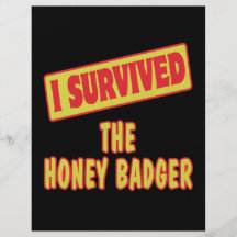 I SURVIVED THE HONEY BADGER PERSONALISED FLYER