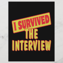 I SURVIVED THE INTERVIEW FULL COLOUR FLYER
