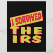 I SURVIVED THE IRS PERSONALISED FLYER