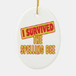 I SURVIVED THE SPELLING BEE CHRISTMAS ORNAMENTS