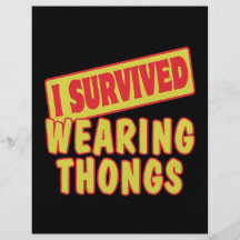 I SURVIVED WEARING THONGS FULL COLOUR FLYER