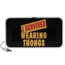 I SURVIVED WEARING THONGS iPhone SPEAKER