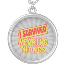 I SURVIVED WEARING THONGS NECKLACES