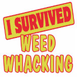 I SURVIVED WEED WHACKING photo sculptures
