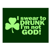I Swear To DRUNK I'm not GOD! Postcards
