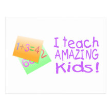 I Teach Amazing Kids (Numbers) Post Cards