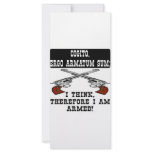I Think Therefore I Am Armed rack cards