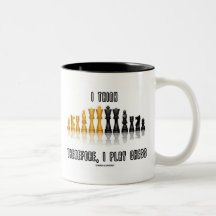 I Think Therefore, I Play Chess (Reflective Chess) Coffee Mugs