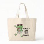 I Toadily love the beach tote bag